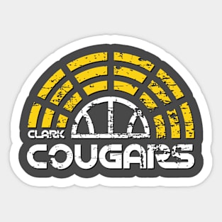 Clark Cougars Basketball Sticker